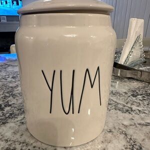 Rae Dunn Yum Canister with Lid cookie jar
